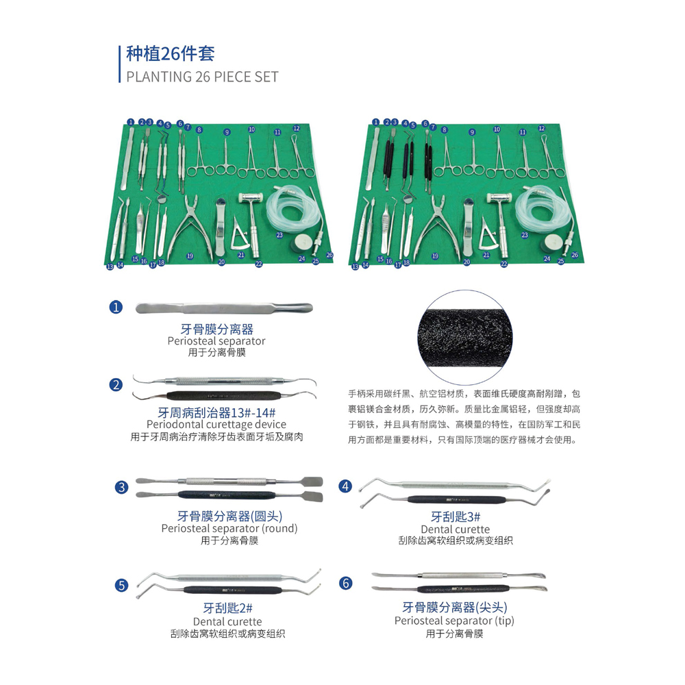 Planting 26 piece set, Dental Instrument